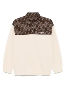 Толстовка с логотипом FF FENDI KIDS, нейтральный
