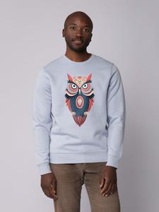 Толстовка wat? Apparel Colorful Owl, цвет serene blue