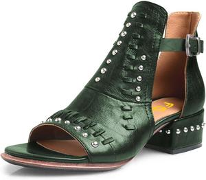 Женские ботильоны FSJ с открытым носком, вырезом и пряжкой, удобные, скуластый каблук, низкие сандалии-блок, размеры 4-15 US, Green