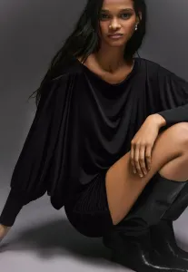 Трикотажное платье Bershka, Black