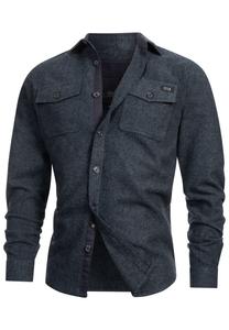 Рубашка на пуговицах классического кроя INDICODE JEANS Lui, синий