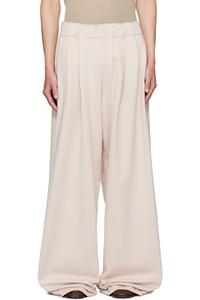 Dries Van Noten Плиссированные спортивные штаны Off-White