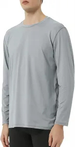 Мужская футболка с длинным рукавом Casual Fashion Crewneck Pullover, влагоотводящая, быстросохнущая, для хайкинга и рыбалки