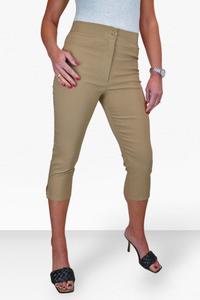 Узкие укороченные эластичные брюки Paulo Due, бежевый