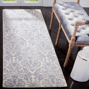 Ковер-дорожка SAFAVIEH, 77 x 183 см, Chelsea Collection, бежево-желтый и серый, ручное плетение, французский кантри, шерсть, идеально для помещений с высокой проходимостью в гостиной, спальне (HK368A)