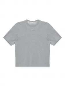 Хлопковая футболка с логотипом луны Marine Serre, серый