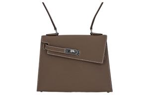 Сумка через плечо Kelly Epsom Leather, кросс-боди женская 18 Etoupe Elephant Gray HERMES