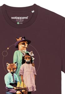 Футболка с принтом FANCY FOX watapparel, темно-красный