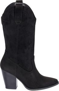 Женские ковбойские сапоги Chariot & Co - западный стиль, средний голенищный каблук - Polly, Black Isu