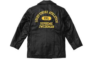 Кожаная куртка унисекс Supreme, черный
