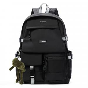 ALPINE PRO Тканевый рюкзак для ноутбука обычный унисекс разноцветный, Black with Viral Frog Pendant