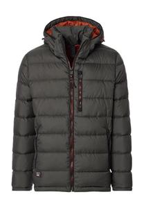 Стеганая куртка с регулируемым капюшоном и карманами на молнии Casamoda, зеленый