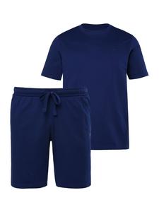 Men Plus Длинная пижама темно-синего цвета