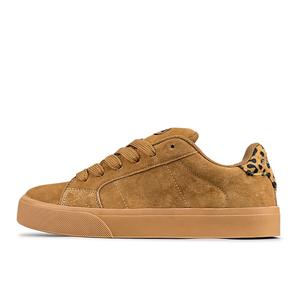 LuzaoT SUPER DRAG Противоскользящие и износостойкие легкие низкие кроссовки для скейтбординга унисекс с леопардовым принтом пшеничного цвета