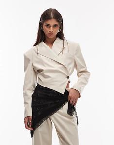 Кружевной шарф ASOS DESIGN черного цвета