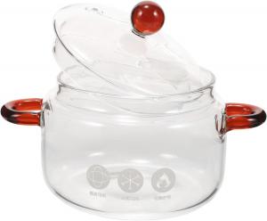 Многофункциональная большая кастрюля Ciieeo стеклянная, красный