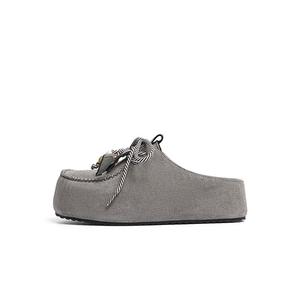 RED DRAGONFLY Женские серые ПВХ поливинилхлоридные тканые устойчивые к истиранию закрытые тапочки, цвет Gray