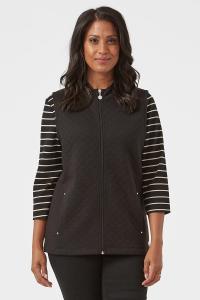 Стеганый жилет с бриллиантами Penny Plain, черный