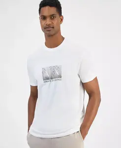 Мужская футболка с коротким рукавом и круглым вырезом, с принтом в виде пальмы A|X Armani Exchange, коричневый/бежевый