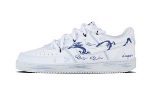 Nike Низкие износостойкие кроссовки для скейтбординга Court Vision 1 Cloud Dragon, синие, унисекс