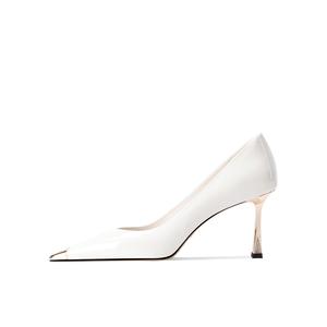 Shesrim Белые женские туфли на тонком каблуке 8 см, цвет White