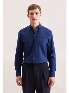 Деловая рубашка Comfort темно-синего цвета Seidensticker