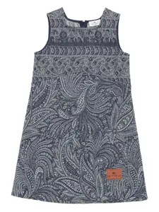 Платье мини без рукавов с узором пейсли ETRO KIDS, синий