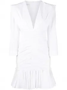 Платье мини с баской Philosophy Di Lorenzo Serafini, белый
