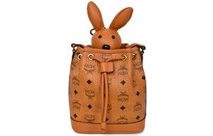 MCM Панама из парусины визетос на пояс или через плечо женское коричневое и коньячное