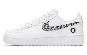 Nike Air Force 1 Mystic Snake Black Eight устойчивые к истиранию low top скейтборд обувь unisex черный белый