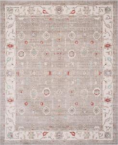 Ковер SAFAVIEH, 275 x 397 см, Windsor Collection, Light Grey & Ivory, Shabby Chic Boho Distressed Design, Non-Shedding & Easy Care, идеально подходит для помещений с высокой проходимостью в гостиной, спальне (WDS313T)