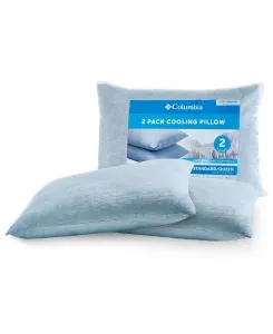 Комплект из 2 охлаждающих комфортных подушек, стандартного/полуторного размера Columbia, синий