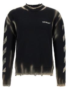 Свитер 'Diag Arr Corrosion' OFF-WHITE, черный