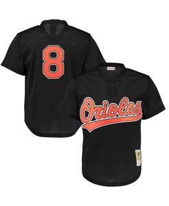 Мужская черная тренировочная майка Cal Ripken Jr. Baltimore Orioles Cooperstown Mesh Mitchell & Ness