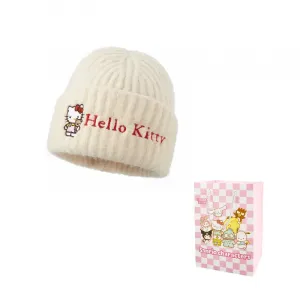 Sanrio Женская вязаная шапка, Ecru Hello Kitty Knitted Fabric Beanie