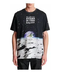 Футболка с принтом «Земля и звезды». Balmain, черный