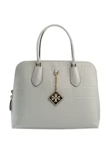 Сумка-шоппер Swing с тиснением под крокодила Tory Burch, нейтральный