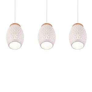 Подвесной светильник Reality Leuchten Bidar, железо / сосна - белый - количество языков пламени: 3