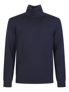 Джемпер с высоким воротником и вышитым логотипом Michael Kors, синий