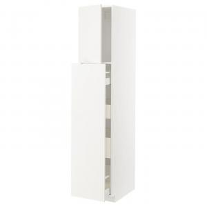 Шкаф 1dr/4drw METOD/MAXIMERA IKEA, 40x60x200 см, цвет white/veddinge white