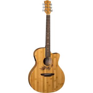 Luna Guitars Woodland Bamboo Grand Auditorium Акустически-электрическая гитара Natural