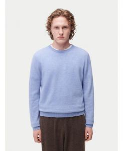 Мужской базовый кашемировый свитер с круглым вырезом Gobi Cashmere, Blue- cashmere blue