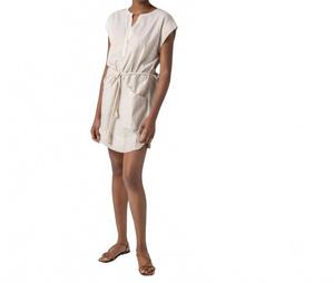 Полосатое платье с разрезом на шее в полоску Flax Lilla P, Flax Stripe