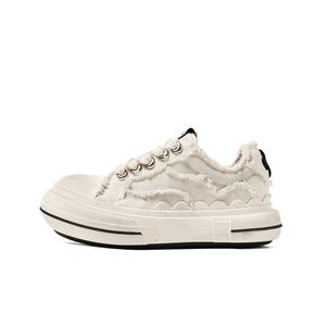 OOPPSS C Цветочные низкие кеды на текстильной подошве женские белые, цвет White