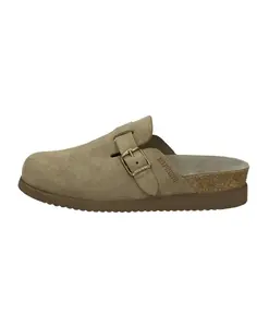 Замшевые сандалии на плоской подошве с застежкой-пряжкой Mephisto, серый