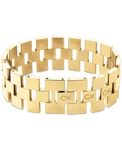 Браслет из нержавеющей стали геометрического плетения золотистого оттенка Calvin Klein, gold