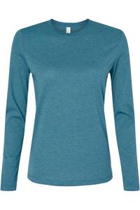 Женская футболка с длинным рукавом BELLA + CANVAS, цвет heather slate