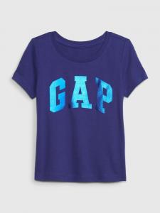 Футболка с металлическим логотипом Gap, синий