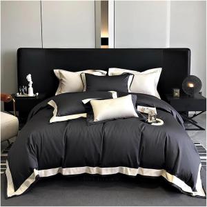 YUSIWOAL Комплект постельного белья из египетского хлопка Pima 1000TC темно-синий