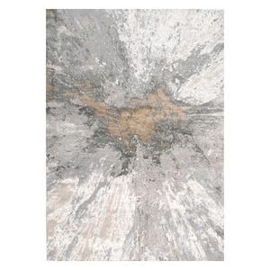 Современный абстрактный голубой ковер Nuloom, серебряный, 153x244 см